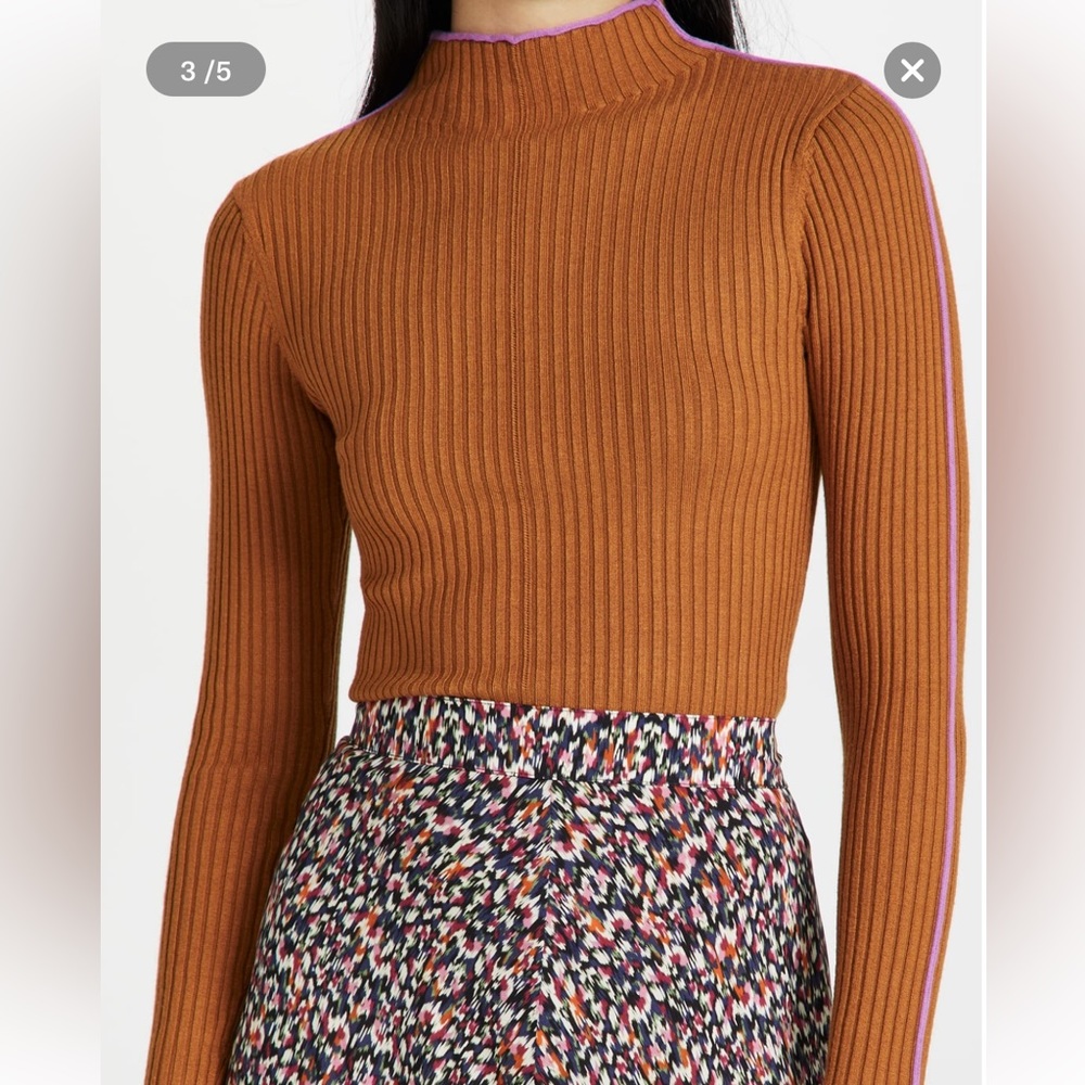 Scotch & Soda High Neck Rib Knit Top